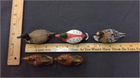 COLLECTION OF (5) MINIATURE DECOY DUCKS