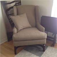 UPHOLSTERED WING CHAIR