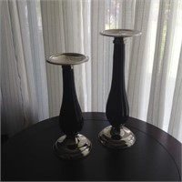 2 DECORATIVE CANDLE HOLDERS