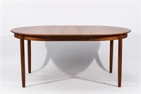 DANISH TEAK DINING TABLE WITH 2 LEAVES