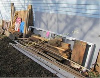 Large pile of various sized wood & other misc