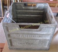 1 vintage Sealtest metal milk crate w/