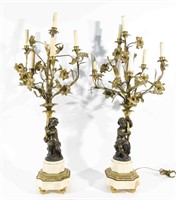 PAIR OF MID 19TH C. FRENCH CANDLEABRAS