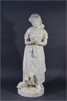 19TH C. CONTINENTAL MARBLE STATUE