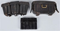 2-GERMAN LEATHER CARTRIDGE BOXES &MORE