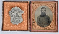 CONFEDERATE ID'D  1/6 IMAGE and CSA REUNION BADGE