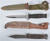 2-WW2 COMBAT KNIVES and SHEATHS