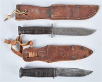2-WW2 COMBAT KNIVES and SHEATHS