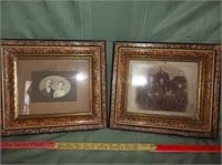 Pair of Antique Family Photos - Matching Frames