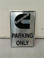 Metal Cummins Parking Sign
