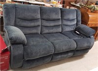 Blue Electric Double Recliner New Ashley Couch