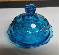 Moon & Stars Blue Covered Candy Dish