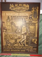 Le Marche Biron - Paris Flea Market Framed Sign