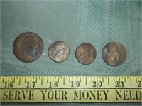 4pc U.S. Coins - Eisenhauer / Susan B / Kennedy
