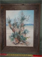 Original Signed Oil Painting - Barn Wood Frame