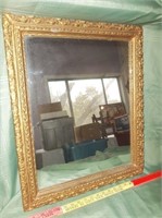 Vintage Ornate Wood Framed Wall Mirror