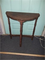 Vintage Spindle Leg Wood Hall Table