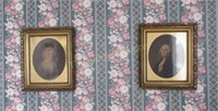 Portraits of George & Martha Washington