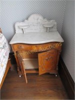 Marble top wash stand