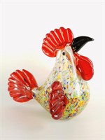MURANO ART GLASS STYLE SPECKLED ROOSTER