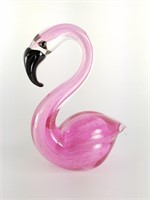 MURANO ART GLASS STYLE FLAMINGO SCULPTURE