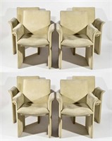 (8) SUEDE DINING ARM CHAIRS