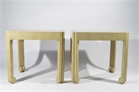 PAIR OF LACQUERED END TABLES