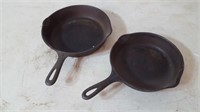(2) Cast-iron fry pans