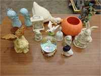 Group of Figurines & Music Boxes- Angels, Rabbits&
