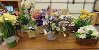 Group of Potted Floral Arraignments
