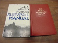 (2) Books- Vet Manual & Army Survival Manual