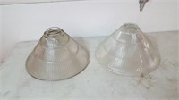 (2) glass lamp/light shades