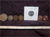 100 Years of Cents 7pc US One Cent Coins