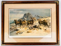 Art Gary Swanson S/N Big Horn Sheep Rams Print