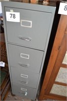 Four drawer metal filing cabinet, 52" tall -