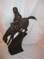 Solid Metal Horse Rider