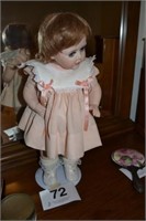 Pauline Berry '98 pretty porcelain doll with long