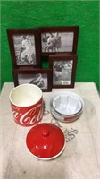 Misc Lot w/Coca-Cola Items & Picture Frame