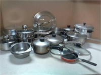 Pots and pans, including small pressure cooker