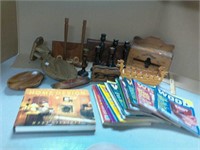 Wood working magazines, various wood candle