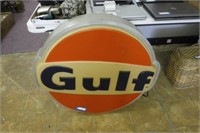 Vintage Lighted Gulf Sign