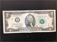 1996 2 DOLLAR BILL - ATLANTA
