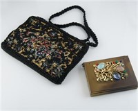 Tie Necklace and Earring Set with Purses