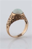 14k Rose Gold Vintage Opal Ring