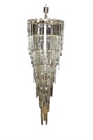 Mazzega Glass "Waterfall" Chandelier