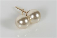 Faux Pearl Post Earrings