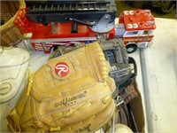 Fire truck - baseball gloves - misc