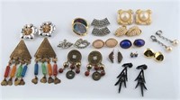 15 Pairs of Costume Jewelry Earrings