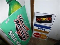 2 metal signs - Mountain Dew sign