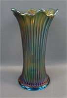 7 ½” N Fine Rib Squatty Swung Vase – Sapphire